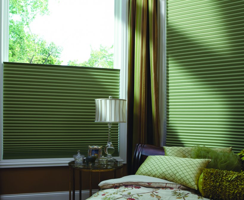 Custom Bedroom Window Treatments for Homes near Eugene, Oregon (OR) including Duette Honeycomb Shades