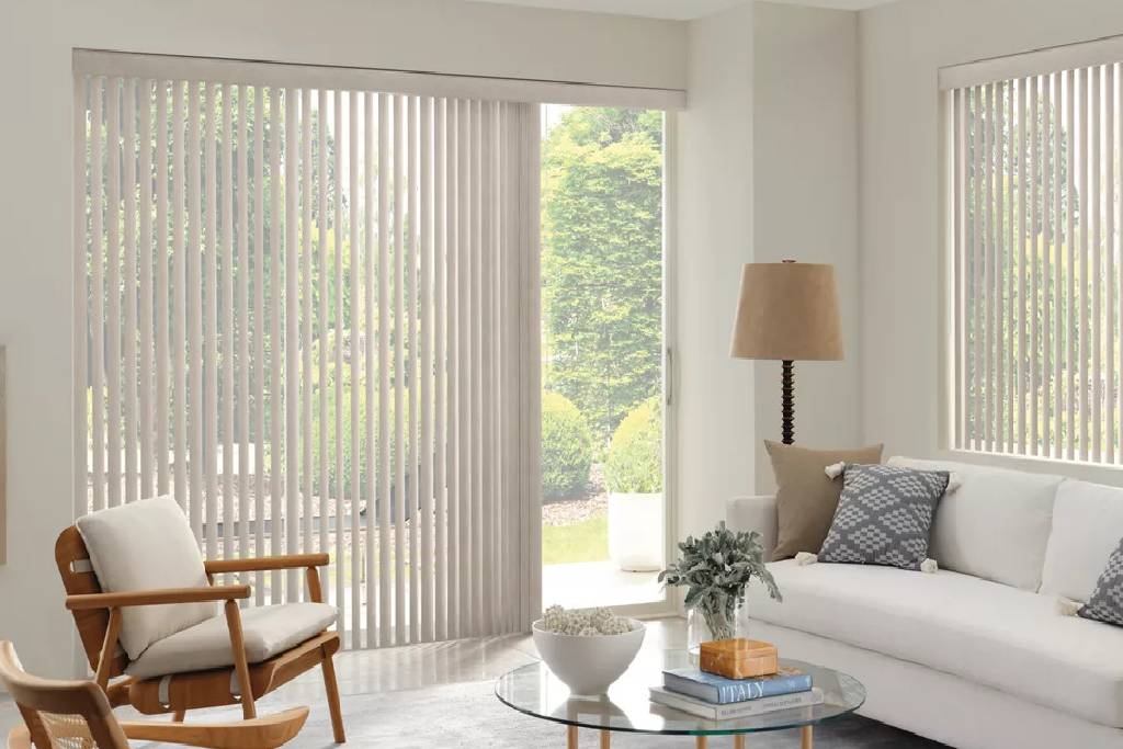 Setting up your living space with Hunter Douglas Somner Vertical Shades